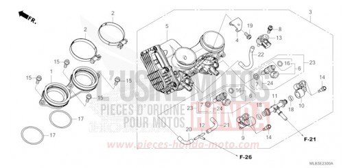 THROTTLE BODY CB750ACT de 2026